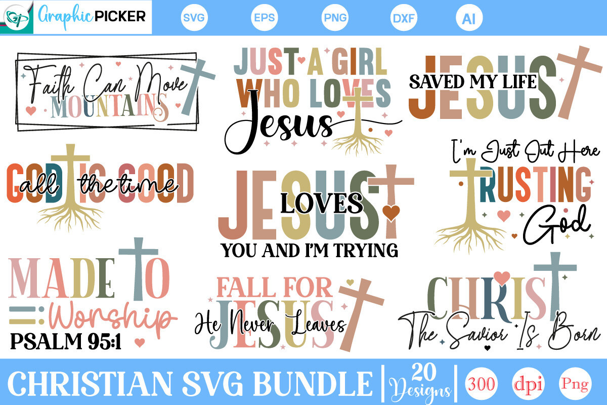 Christian SVG Bundle Graphic by GraphicPicker · Creative Fabrica