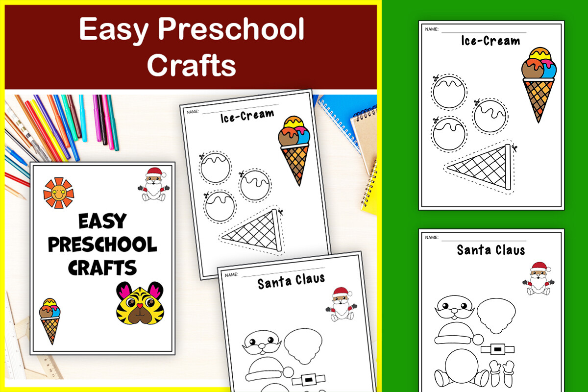 Easy Craft-Coloring for Preschoolers & K