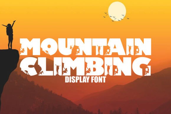 Mountain Climbing Display Font By AvocadoSVG