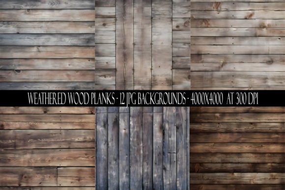 Weathered Wood Plank Backgrounds