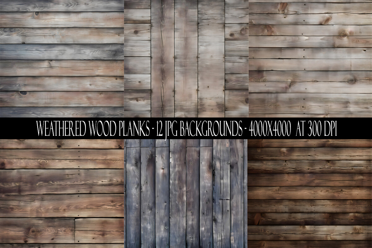 Weathered Wood Plank Backgrounds