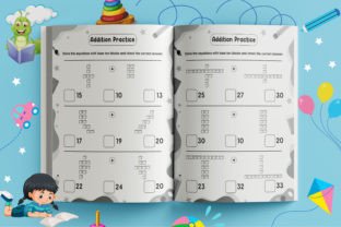 Addition Practice Math Worksheets Graphic by Interior Creative ...