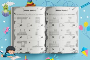 Addition Practice Math Worksheets Graphic by Interior Creative ...