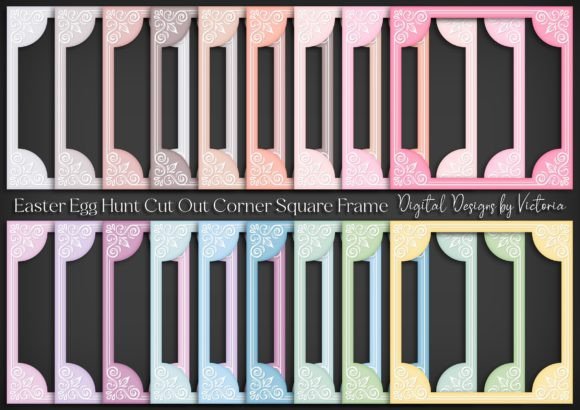 Easter Egg Hunt Cut out Corner Frame