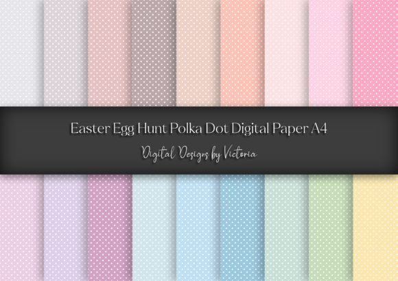 Easter Egg Hunt Polka Dot A4 Paper