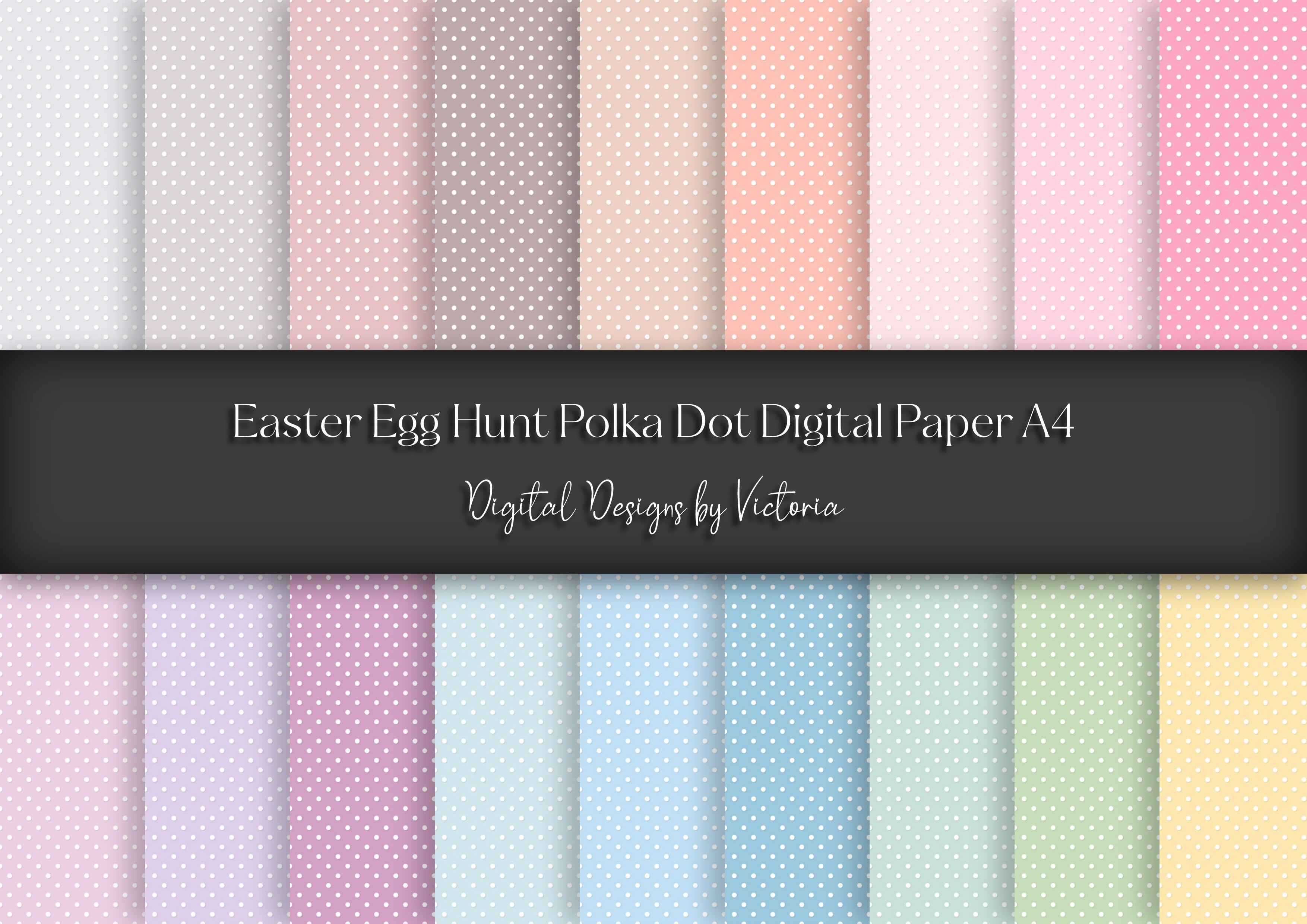 Easter Egg Hunt Polka Dot A4 Paper