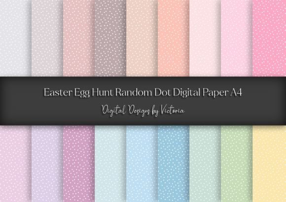 Easter Egg Hunt Random Dots A4 Paper