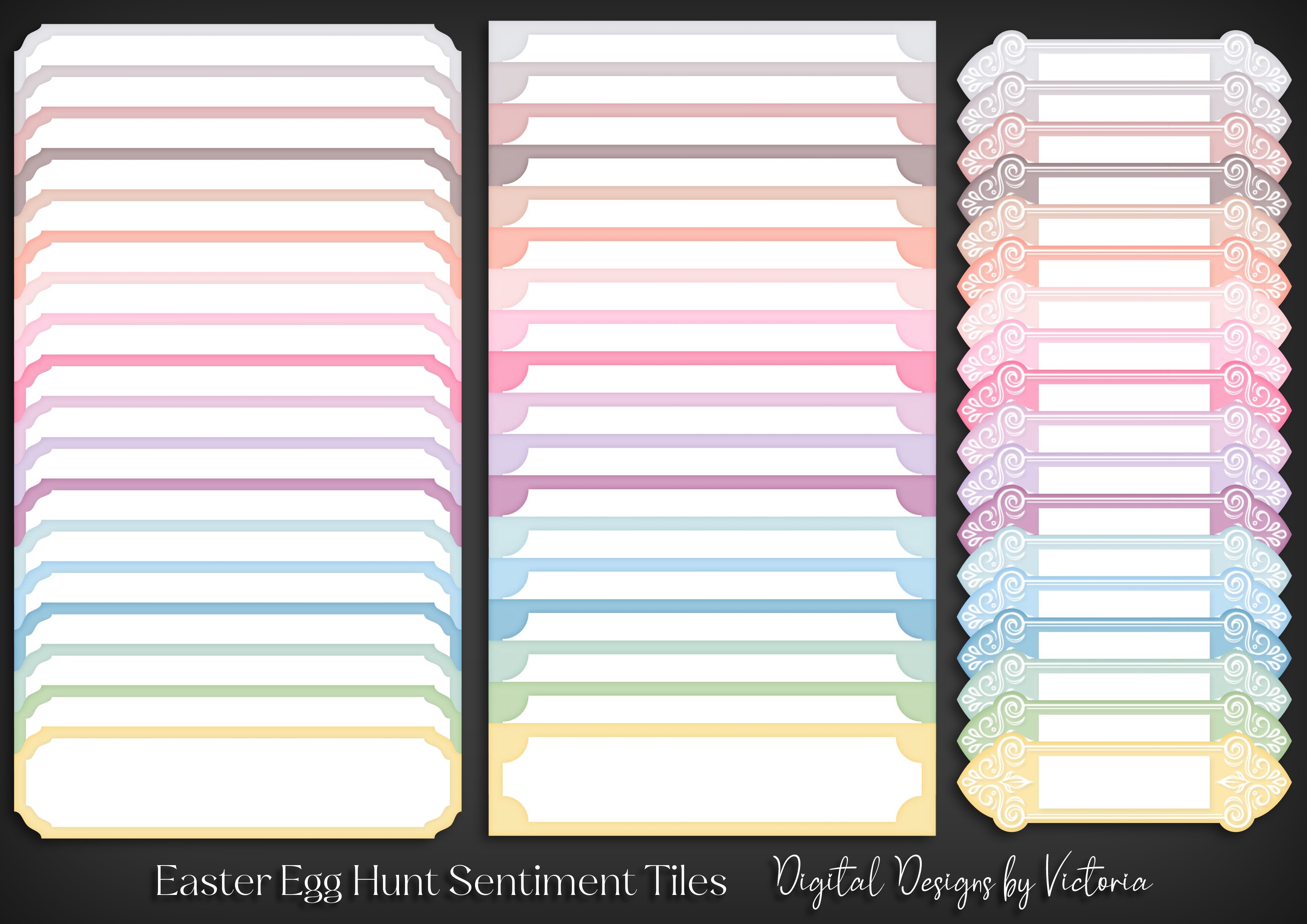 Easter Egg Hunt Sentiment Tiles