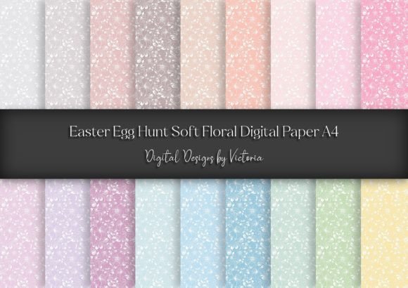 Easter Egg Hunt Soft Floral A4 Paper