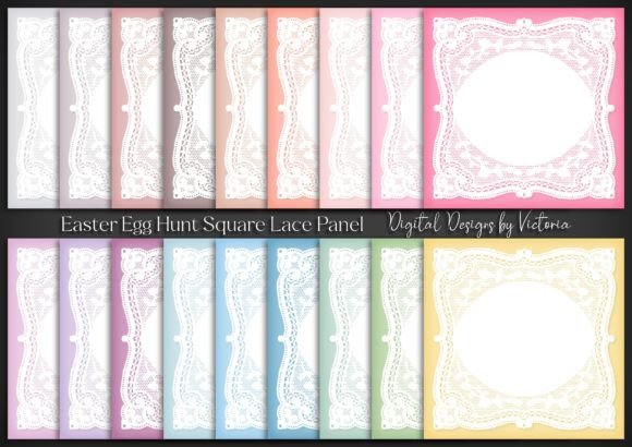 Easter Egg Hunt Square Lace Panel