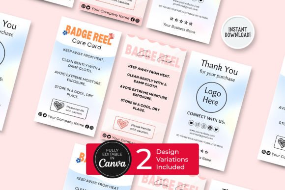 Editable Badge Reel Care Guide Canva