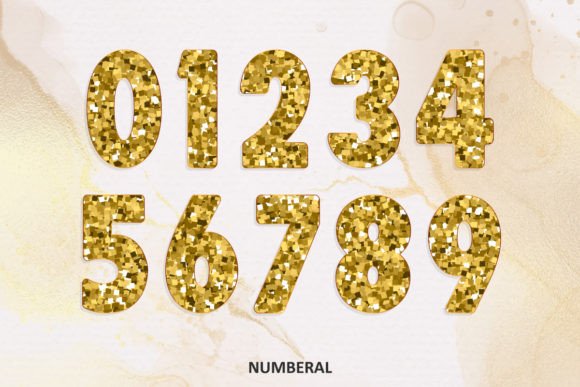 Gold Glitter Font - Preview 4