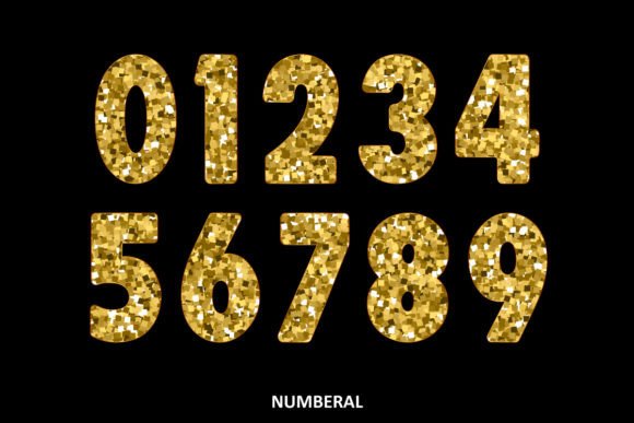 Gold Glitter Font - Preview 5