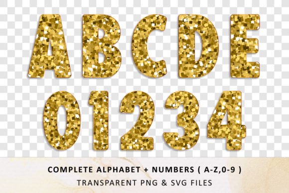 Gold Glitter Font - Preview 6