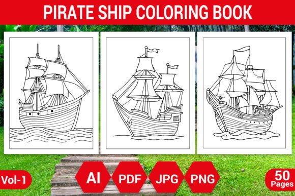 PIRATE SHIP COLORING BOOK