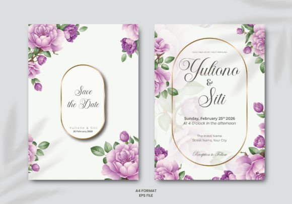 Wedding Invitation Template Vector