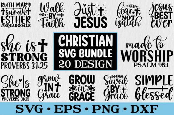 Christian SVG Bundle Graphic by Shifatcre4ation · Creative Fabrica