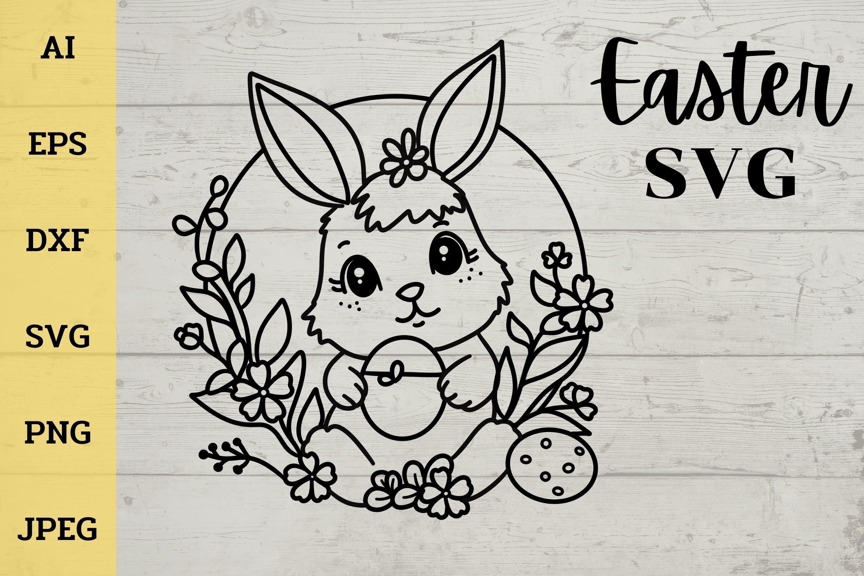 Easter Bunny SVG Graphic by Chorry Studio · Creative Fabrica