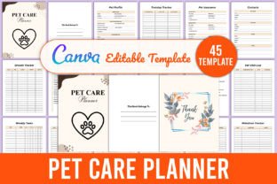 Editable Pet Care Planner Canva Template