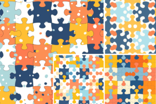 Kids Puzzle Pattern Graphic by Pro Designer Team · Creative Fabrica