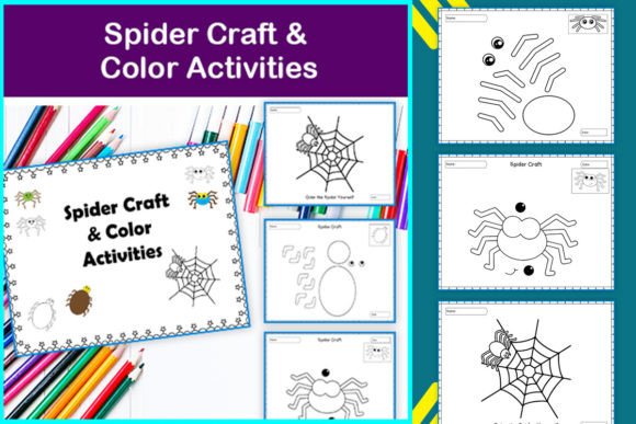 Spider Craft,Color & Writing Activities