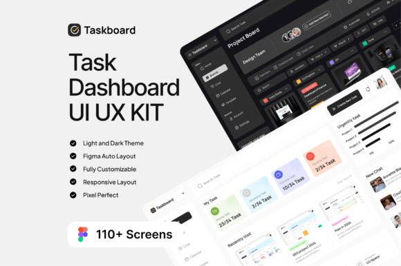 Taskboard - Task Dashboard UI UX KIT