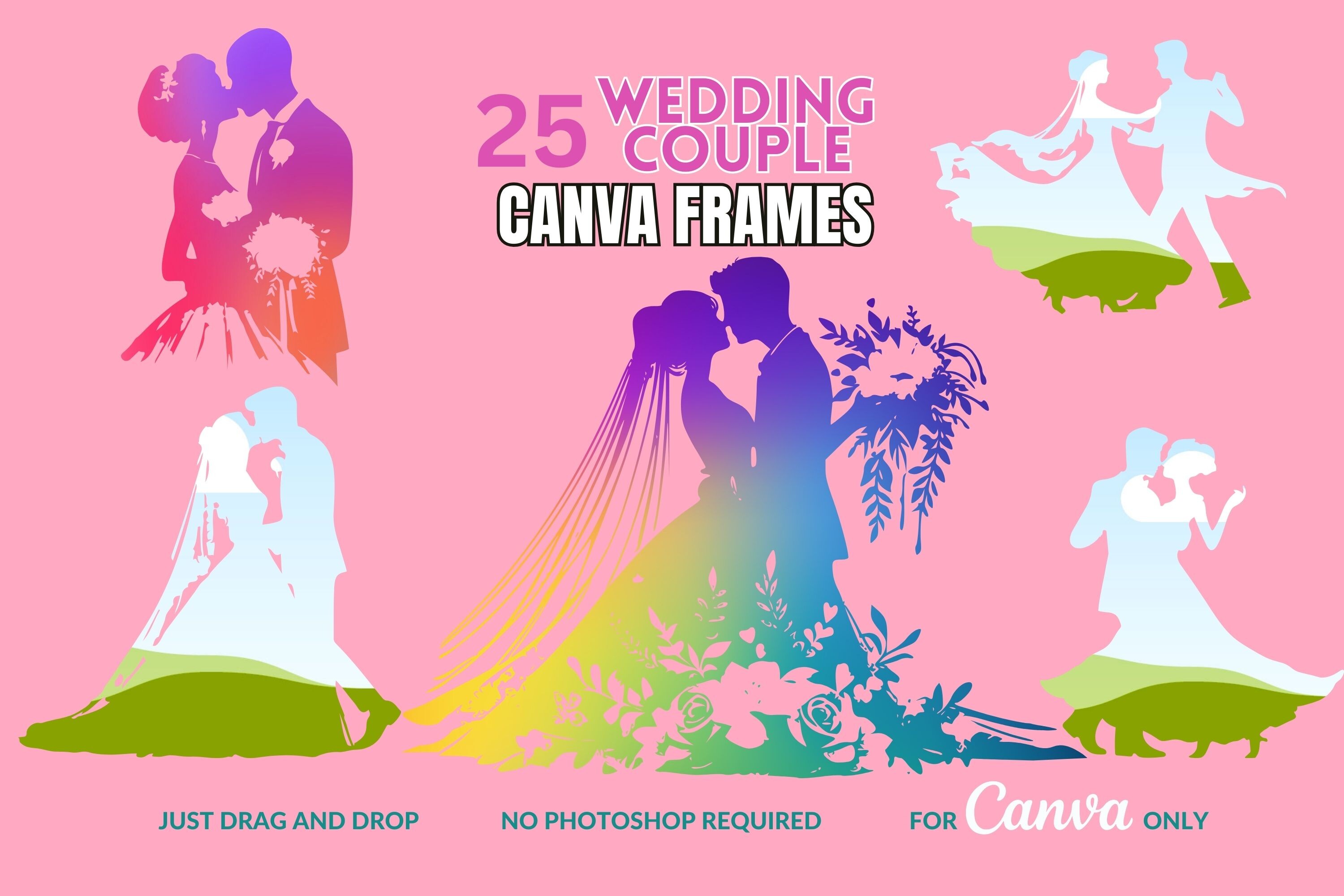 Wedding Couple Canva Frames