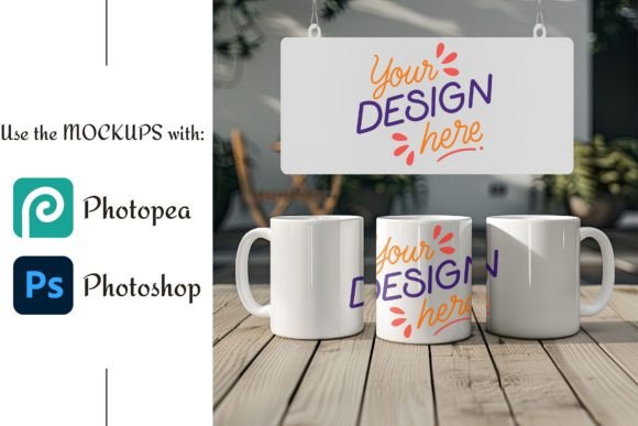11 Oz Wrap Mug Mockup | Three Mugs Mock Graphic Mugs & Cups By Digi Craftet Designs