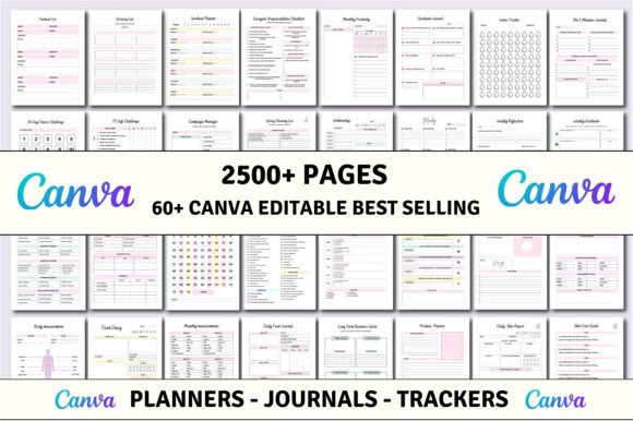 60+ Editable Canva Planners Templates