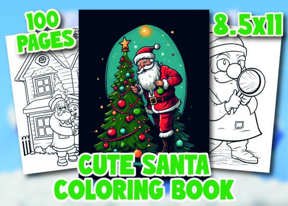 Cute Santa Coloring Pages for Kids