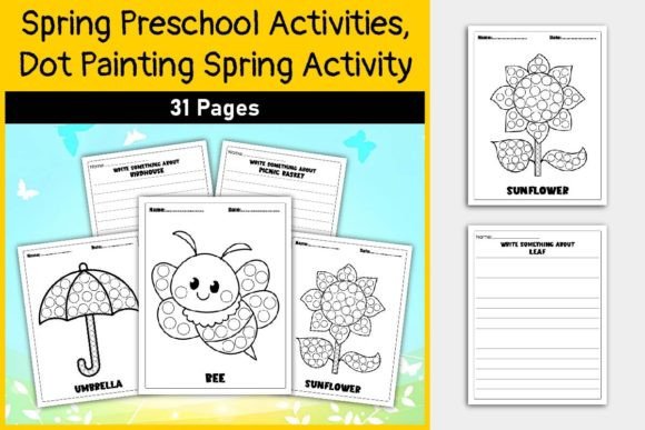 Spring Dot Painting Adventure for Prek-K