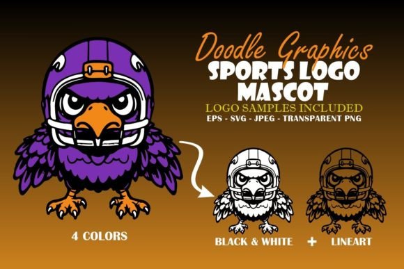 Vector SVG Sports Logo Mascot Template 1