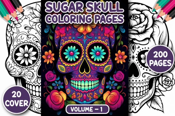 200 Sugar Skull Coloring Pages for Adult