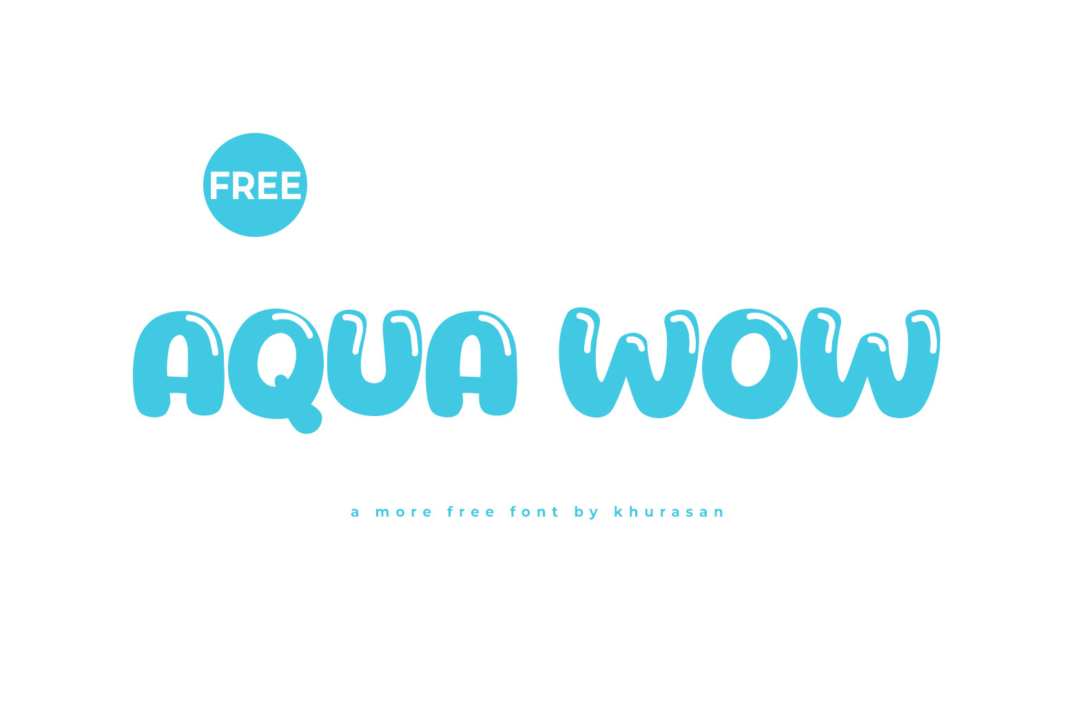 Aqua Wow Font by Khurasan · Creative Fabrica