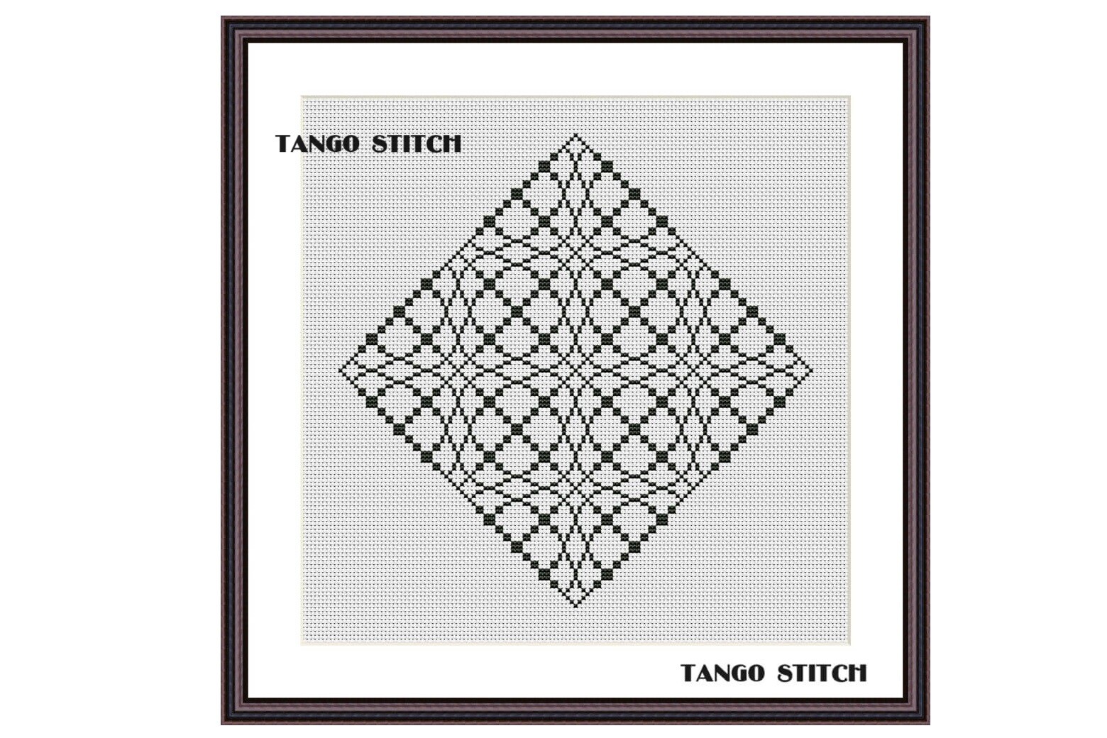 Black Illusion Cross Stitch Ornament Art