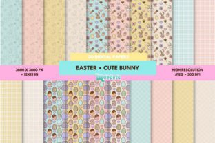 Easter Cute Bunny Digital Paper Graphic by mascuteestudio · Creative ...