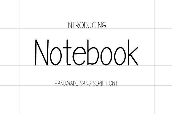 Preview specimen of Notebook sans serif font