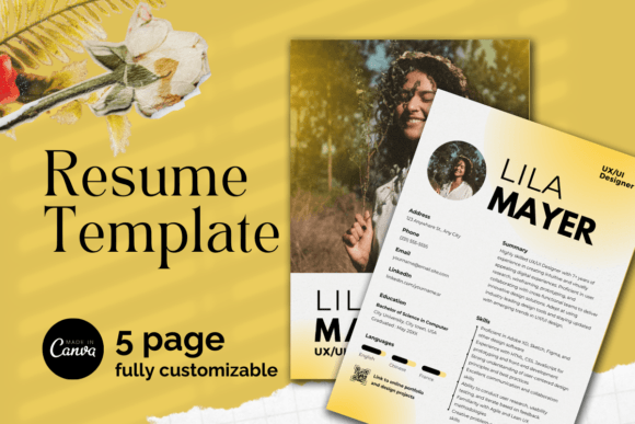 Yellow and White Modern Resume Template