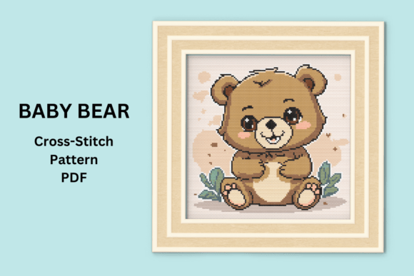 Baby Bear Cross Stitch Pattern