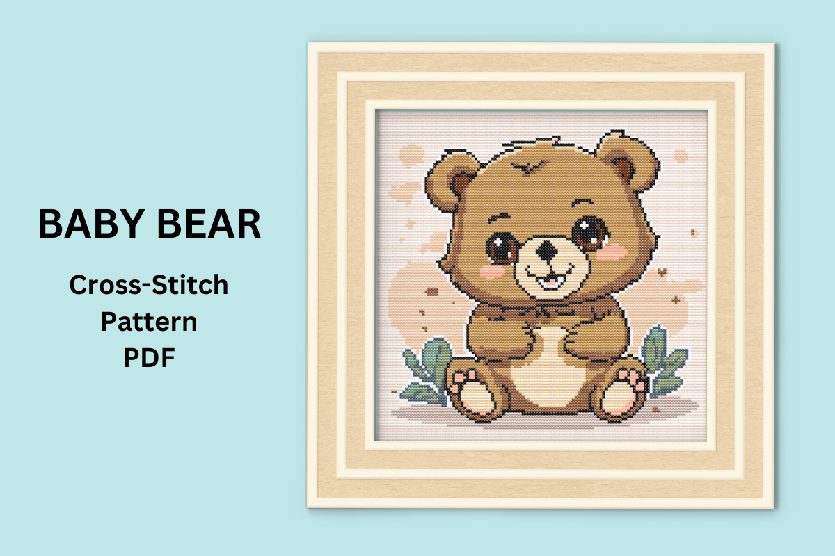 Baby Bear Cross Stitch Pattern