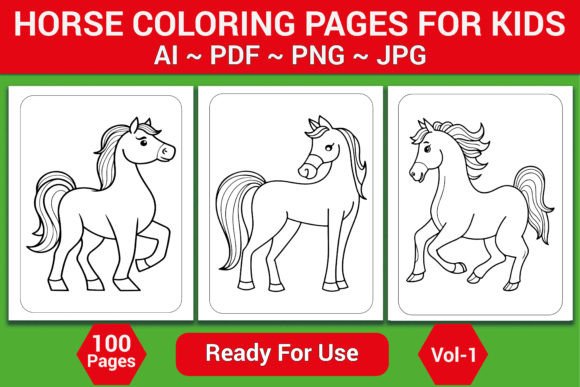 HORSE COLORING PAGES for KIDS