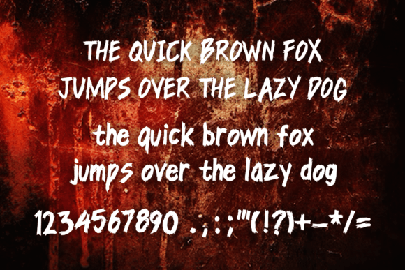 Monster Werewolf Font PNG with transparent background - Preview 3