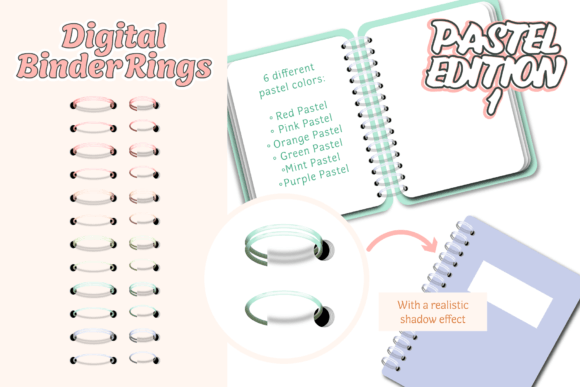 Digital Binder Rings Graphic by Alex · Creative Fabrica
