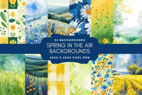 Watercolor Spring Backgrounds Graphic by Enchanted Marketing Imagery ...