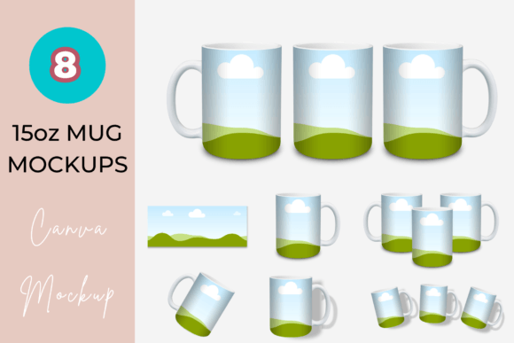 15oz Coffee Mug Mockup Cup Mockup Canva Graphics