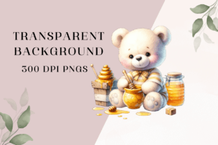Baby Bear and Honey Bee Clipart Graphic by Skye Design · Creative Fabrica