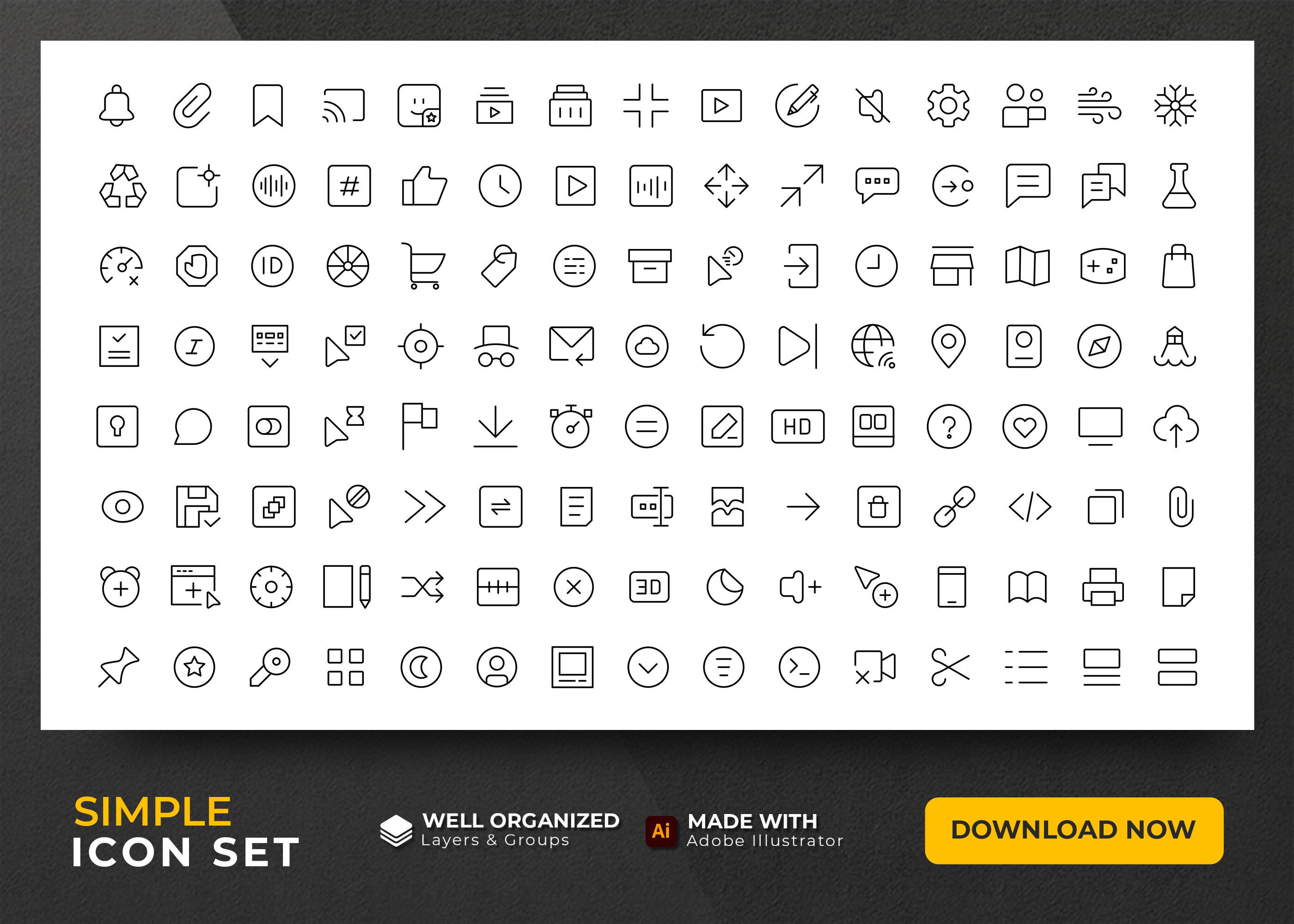 Basic User Interface Essential Icon Set