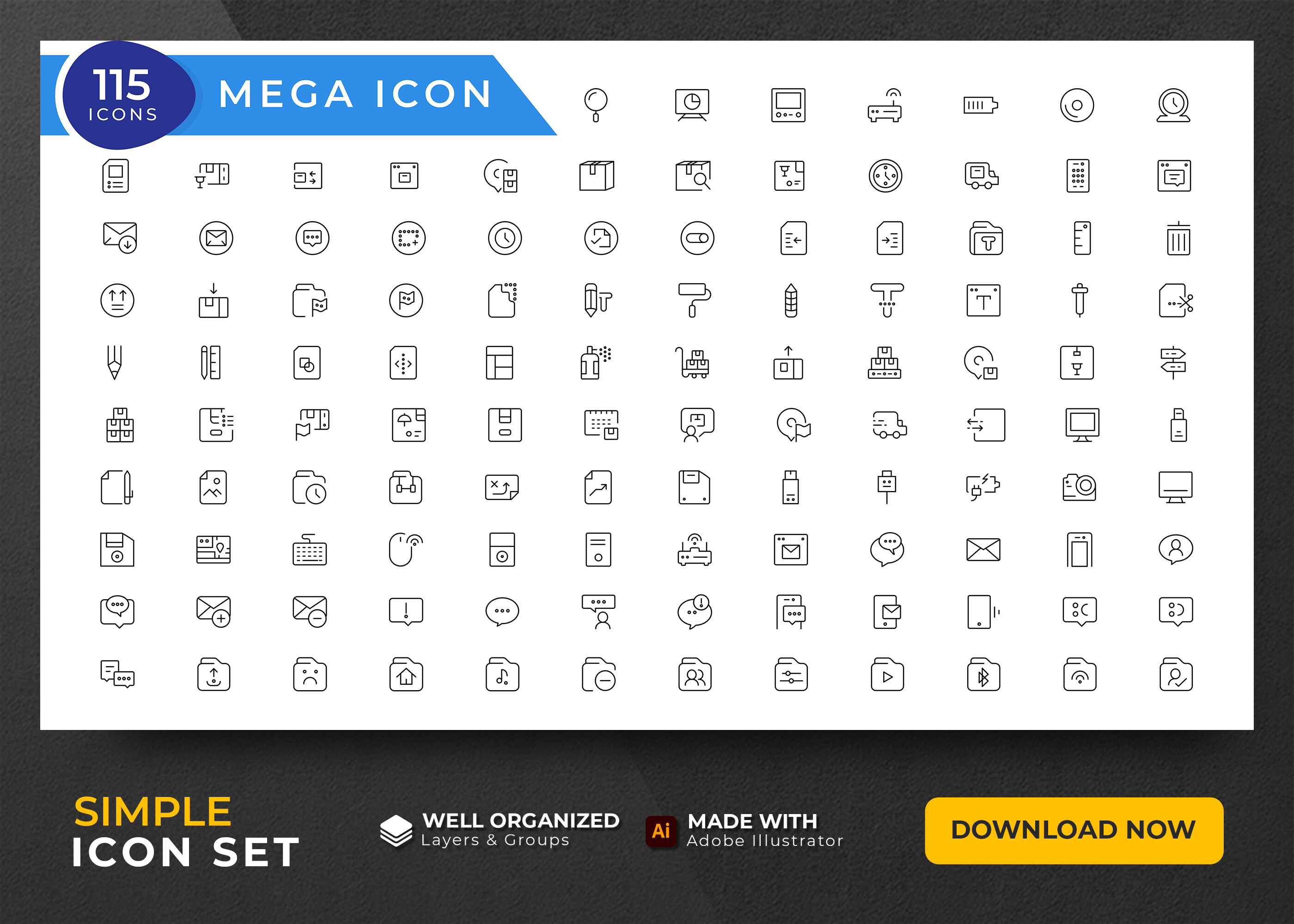 Data Analysis Icon Set
