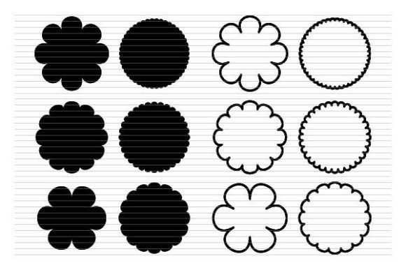 Scallop Circle SVG Png Circle Frame