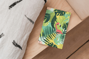 Tropical Leaves & Flamingo Digital Paper Graphic by Nam Tiwa · Creative ...
